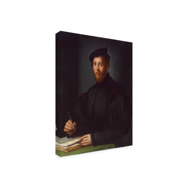 Agnolo Bronzino 'Portrait Of A Young Man With A Book ' Canvas Art,14x19